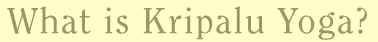 What is Kripalu Yoga?